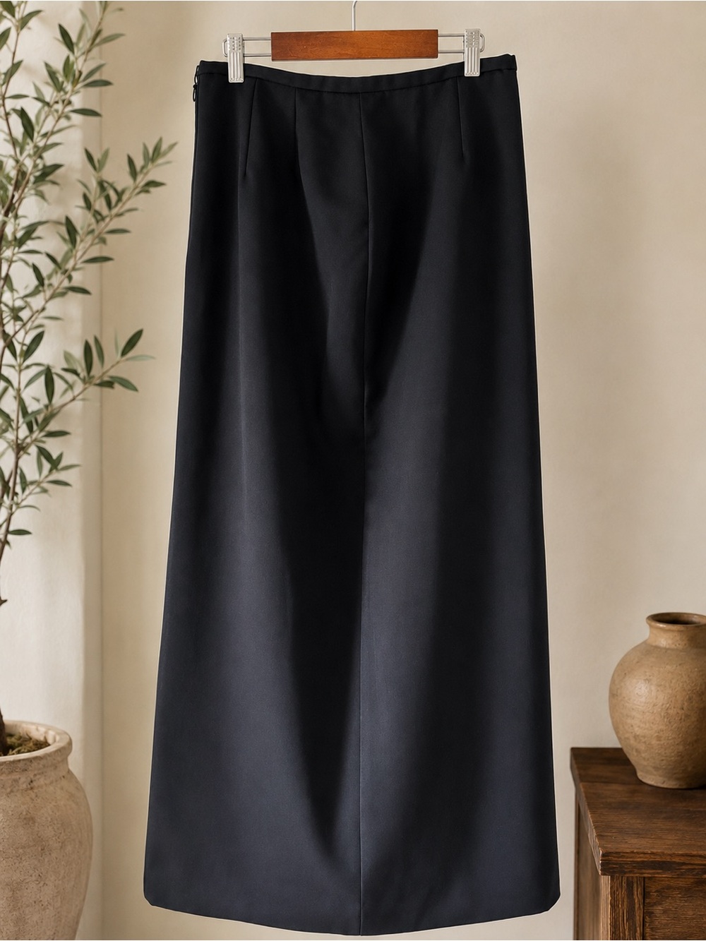 Classiques Entier 100% Wool Black Maxi Skirt Size 10 Made in Japan Vintage